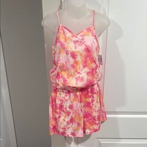 Pink and Orange Tie-Dye Romper